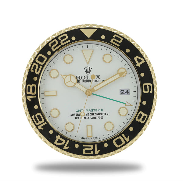 GMT-Master II Wall Clock | Gold & White