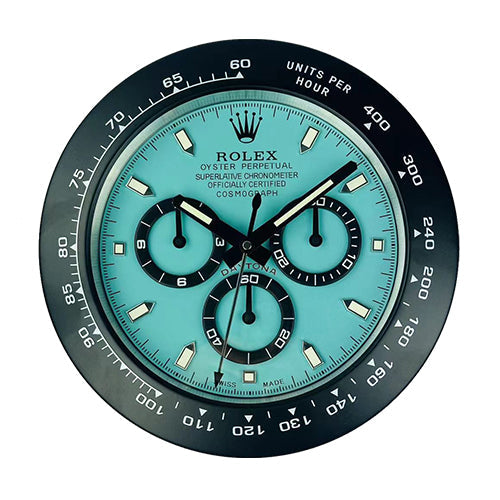 Daytona Wall Clock Tiffany | Black Style