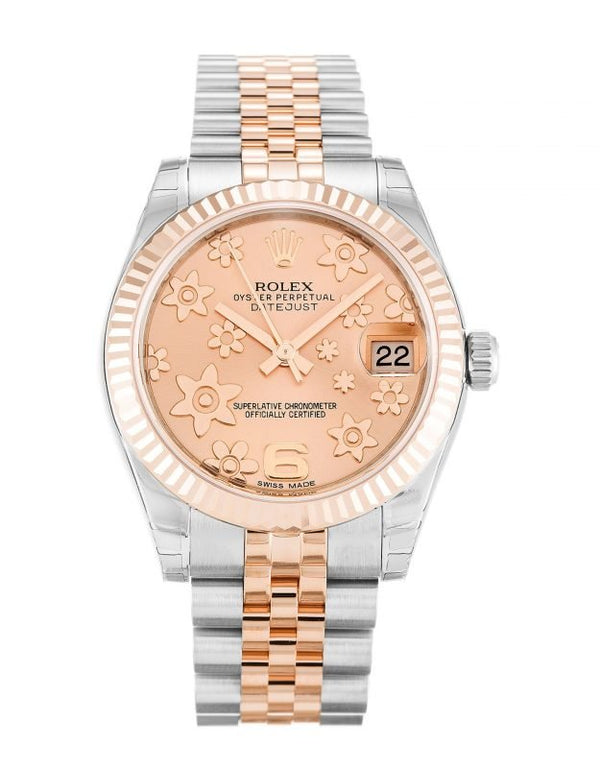 Replica Rolex Datejust Mid-Size Pink Floral Dial 178271