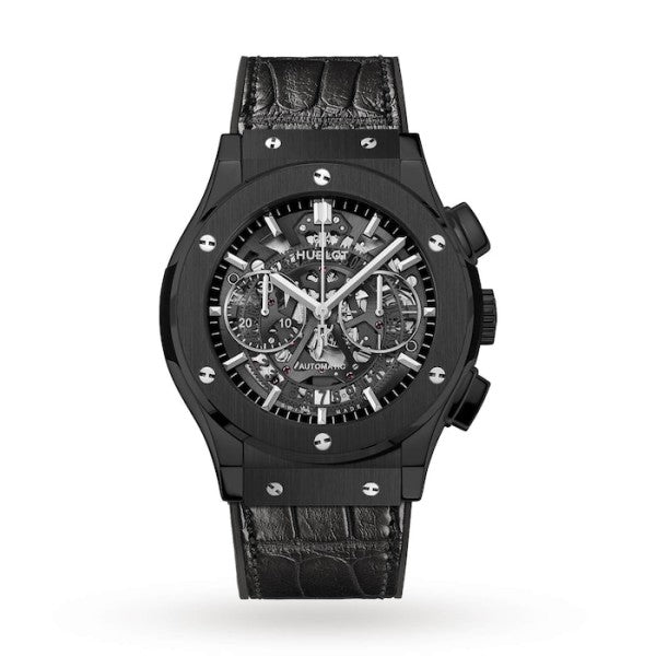 Hublot Classic Fusion Men Automatic Black Alligator Watch 525.CM.0170.LR