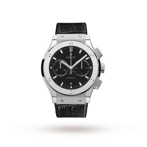 Hublot Classic Fusion Men Automatic Black Alligator Watch 521.NX.1171.LR