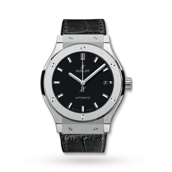 Hublot Classic Fusion Men Automatic Black Alligator Watch 565.NX.1171.LR