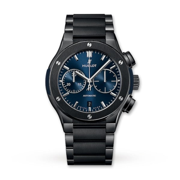 Hublot Classic Fusion Men Automatic Blue Ceramic Watch 520.CM.7170.CM