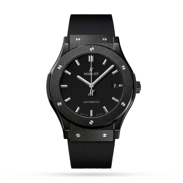 Hublot Classic Fusion Men Automatic Black Rubber Watch 511.CM.1171.RX