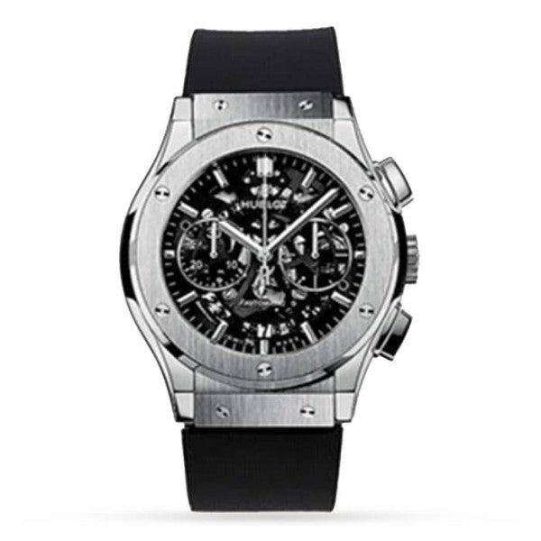 Hublot Classic Fusion Men Automatic Black Rubber Watch 525.NX.0170.RX