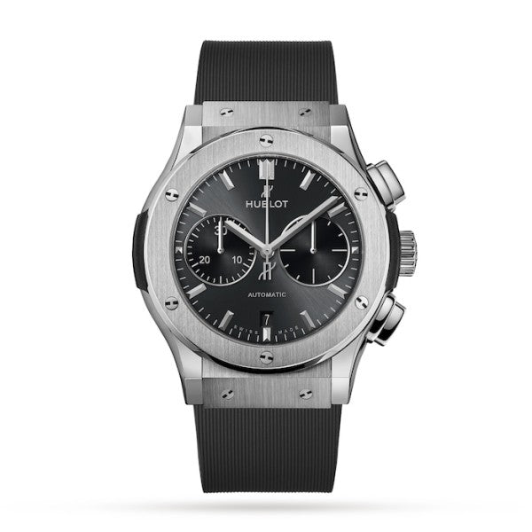 Hublot Classic Fusion Men Automatic Grey Rubber Watch 521.NX.7071.RX