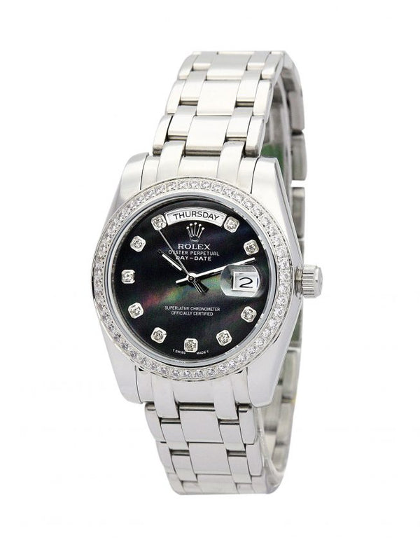 Replica Rolex Day-Date Black Dial 118346