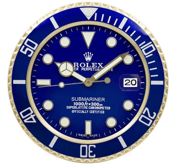 Submariner Wall Clock | Blue & Gold