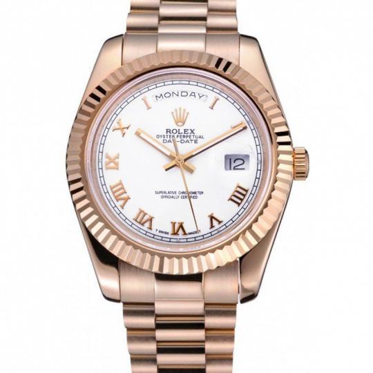 Replica Rolex Day-Date White Dial Gold Bracelet 622546