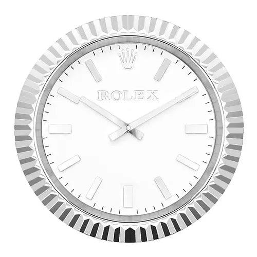 Presidential Wall Clock | All Silver Style