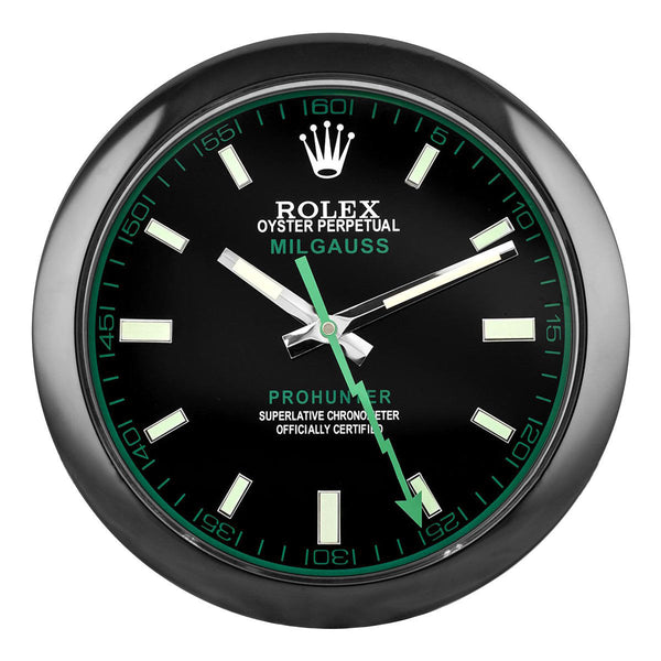 Milgauss Wall Clock | All Black & Green Dial