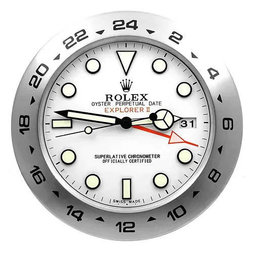 Explorer II Wall Clock | White Dial