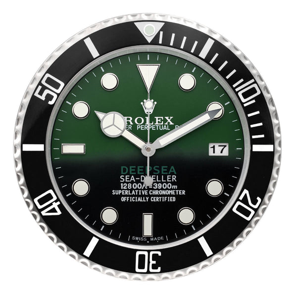 Deepsea Wall Clock Sea-Dweller | Black & Green Style