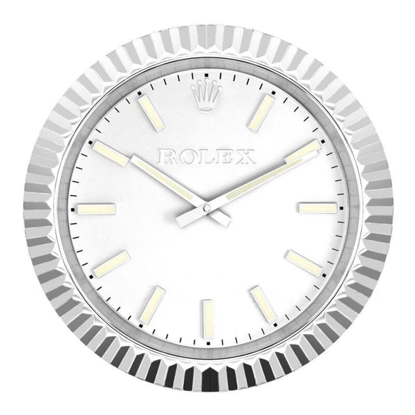 Presidential Wall Clock | Silver With Luminous Dial Style