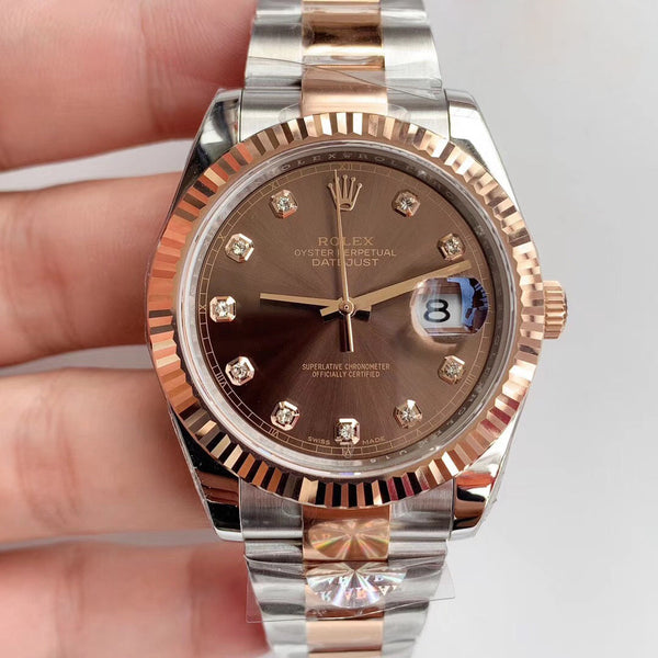 Replica Rolex Datejust 41mm 126331 Chocolate Index Oyster