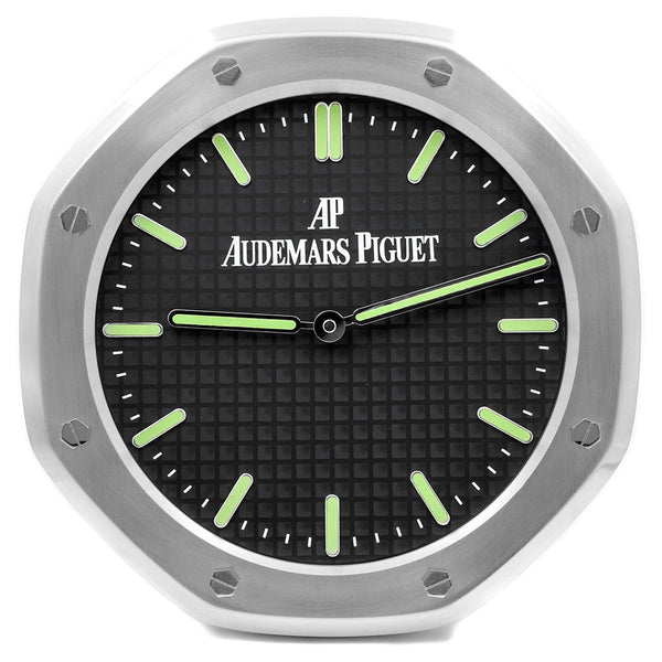 Royal Oak Wall Clock | Silver & Black Luminous Dial