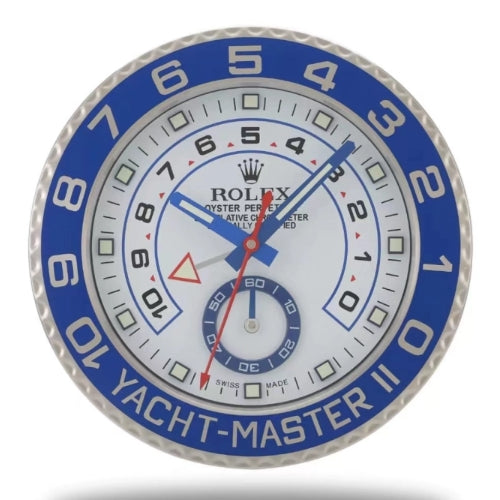 Yachtmaster II Wall Clock | Blue & White Style