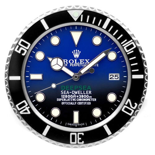 Deepsea Wall Clock Sea-Dweller | Black & Blue Style