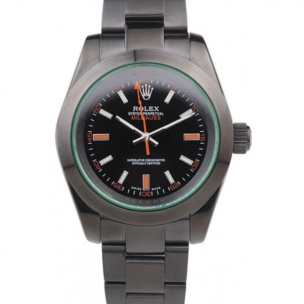 Replica Rolex Milgauss Pro-Hunter Tinted Green Saphire Black Dial PRL05090290