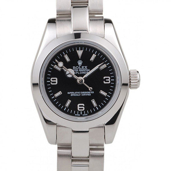 Replica Rolex Explorer Polished Stainless Steel Black Dial 98089