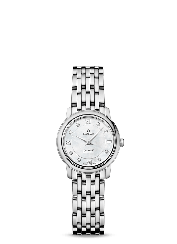 De Ville Steel Diamanten Watch 424.10.24.60.55.001