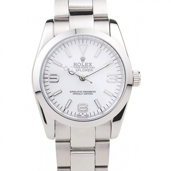 Replica Rolex Explorer Polished Stainless Steel White Dial 98086