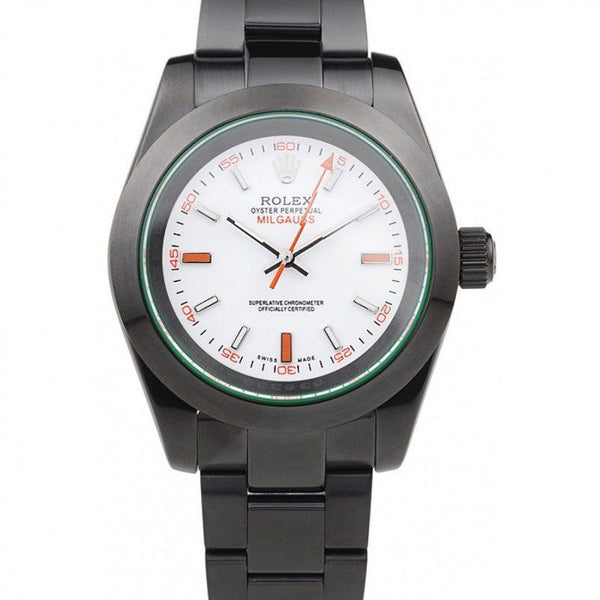 Replica Rolex Milgauss Pro-Hunter Tinted Green Saphire White Dial PR116610