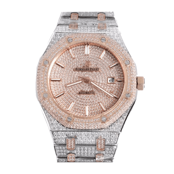 Audemars Piguet Royal Oak Selfwinding 41 mm. Steel/Rose Gold. Gem Set Ref. 15400SR.OO.1220SR.01