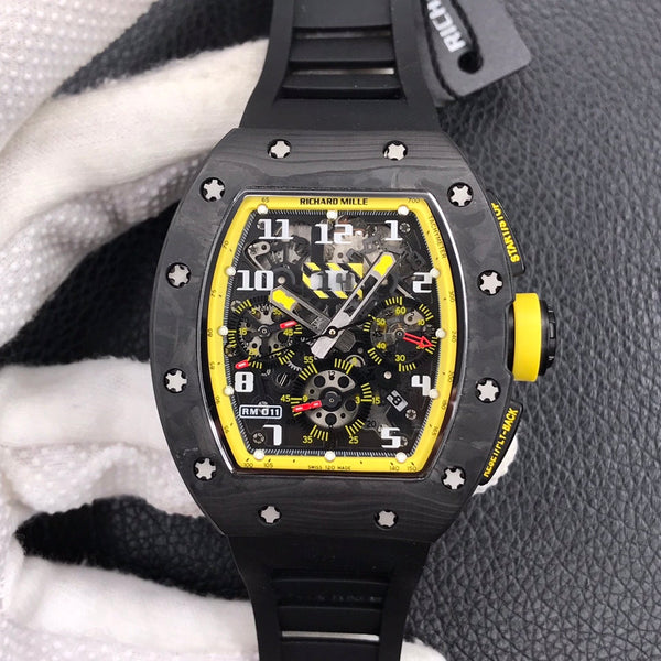 KV Richard Mille RM-011 forged carbon brazing fiber &#8220;Yellow Storm&#8221; yellow storm