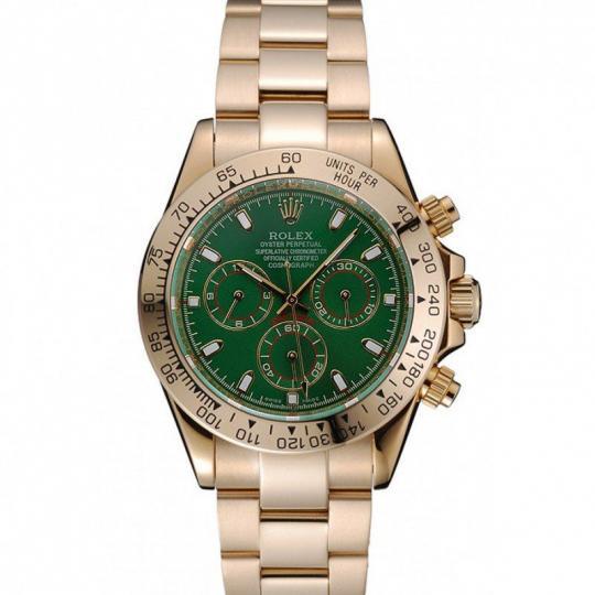 Replica Rolex Cosmograph Daytona Green Dial Rose Gold Case And Bracelet 1454244